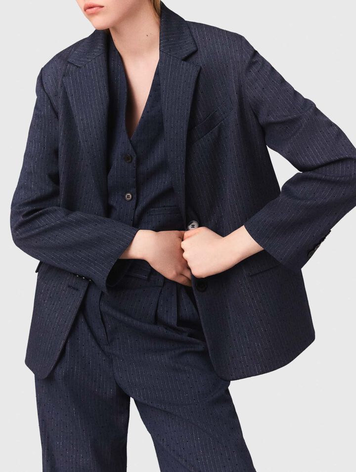 Chaqueta de traje con strass