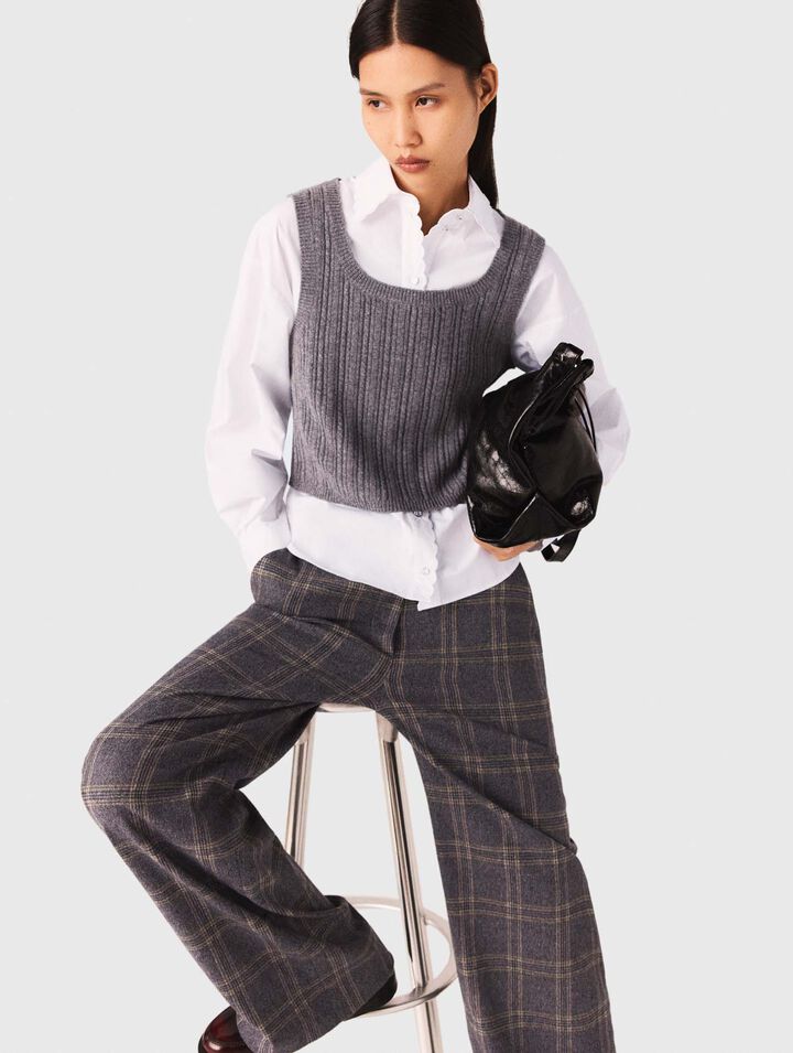 Top de punto con camisa desmontable