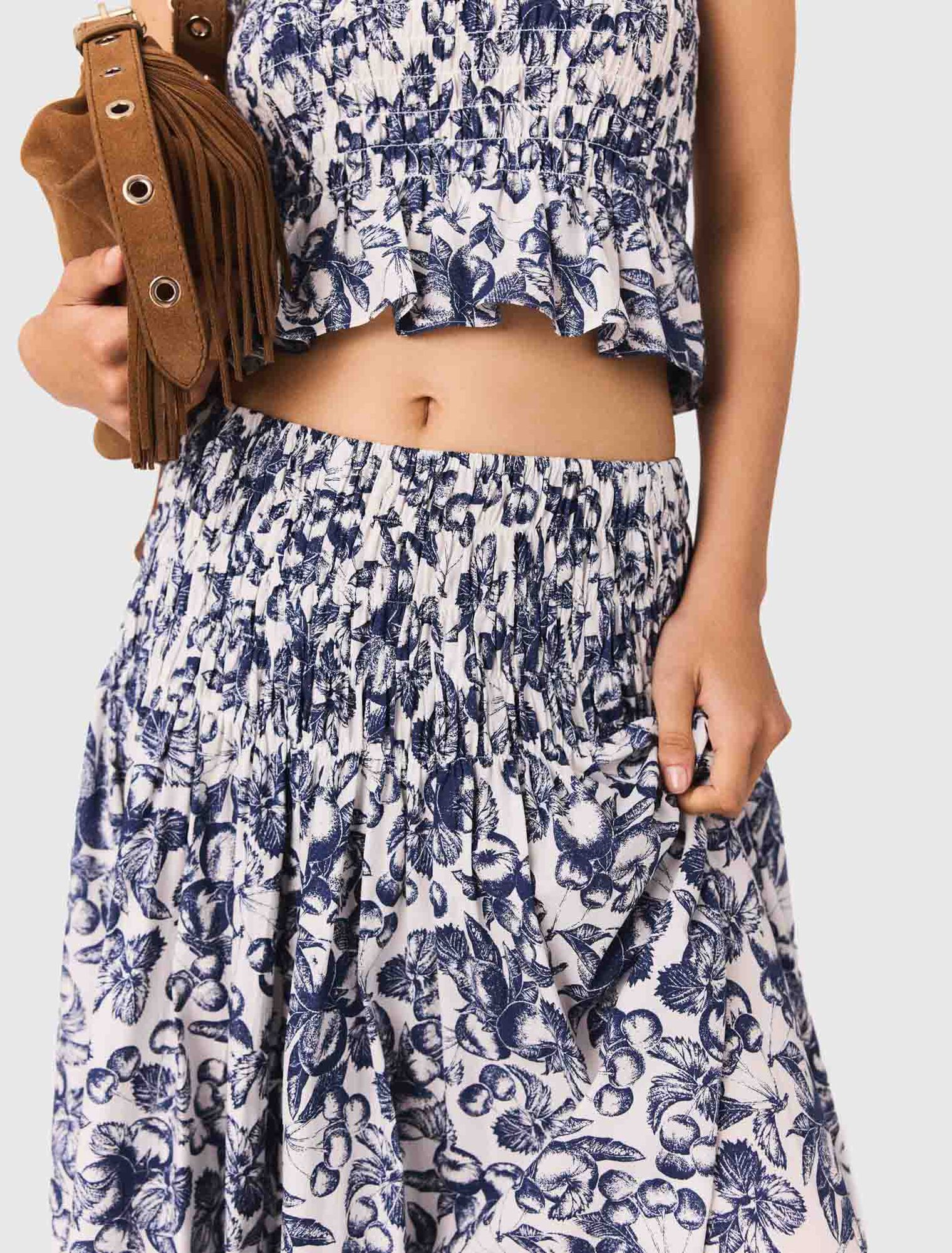 Falda larga estampada