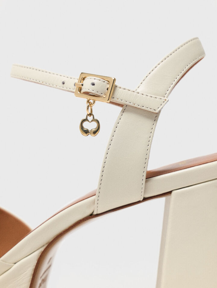 Sandalias de cuero de plataforma