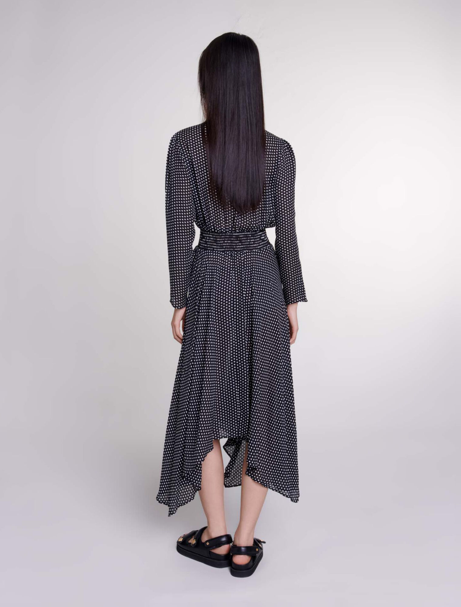 Vestido midi de lunares