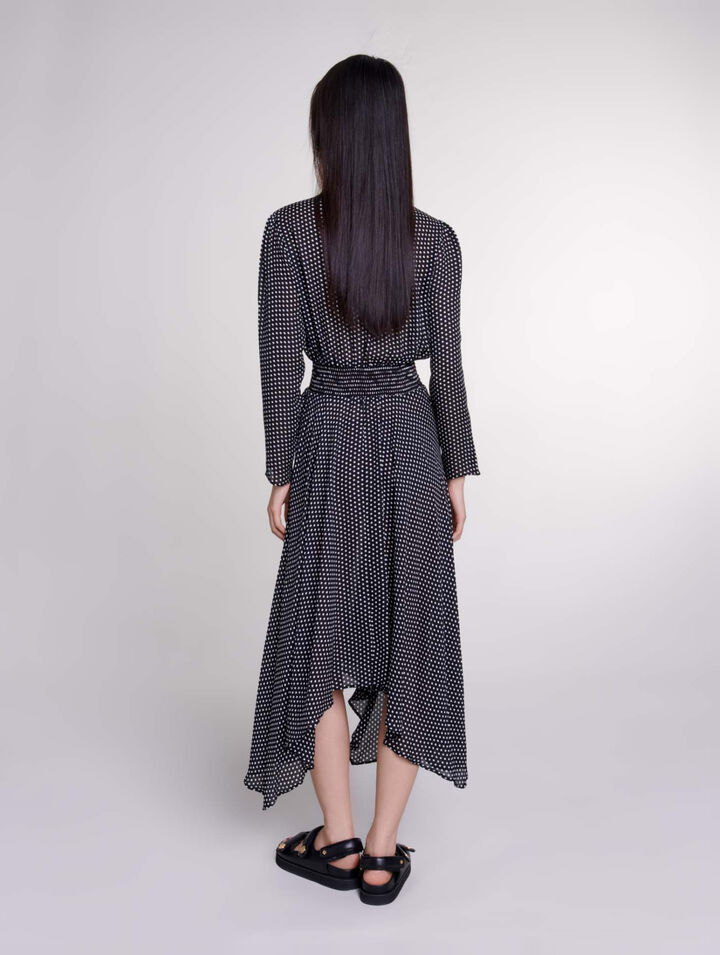 Vestido midi de lunares