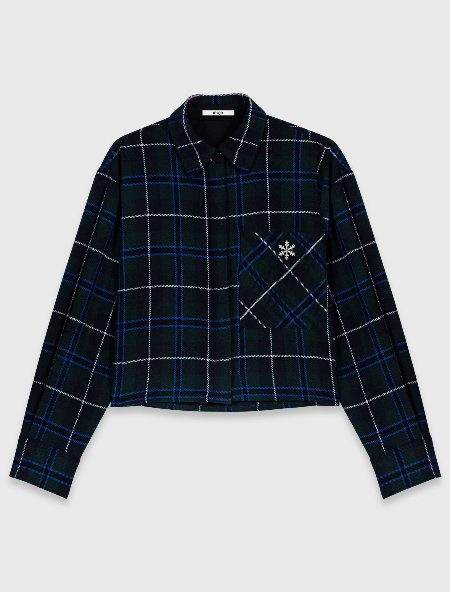 Camisa corta de cuadros
