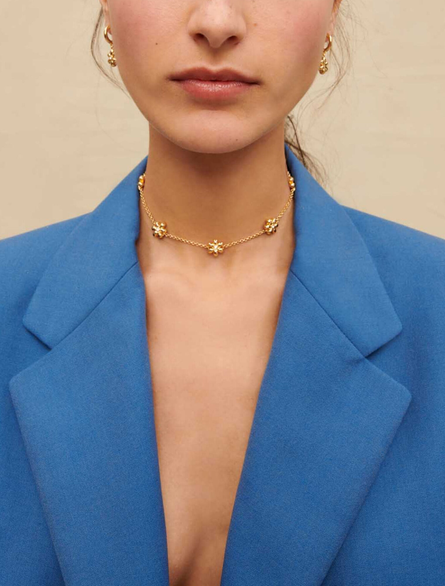 Chaqueta de traje recto azul
