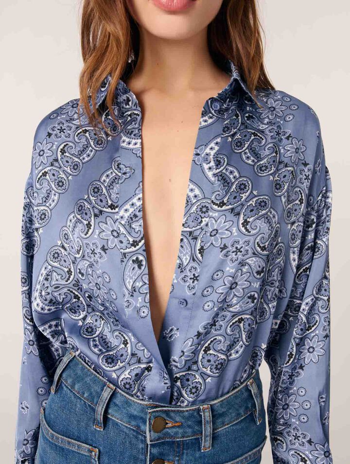 Camisa fluida estampada