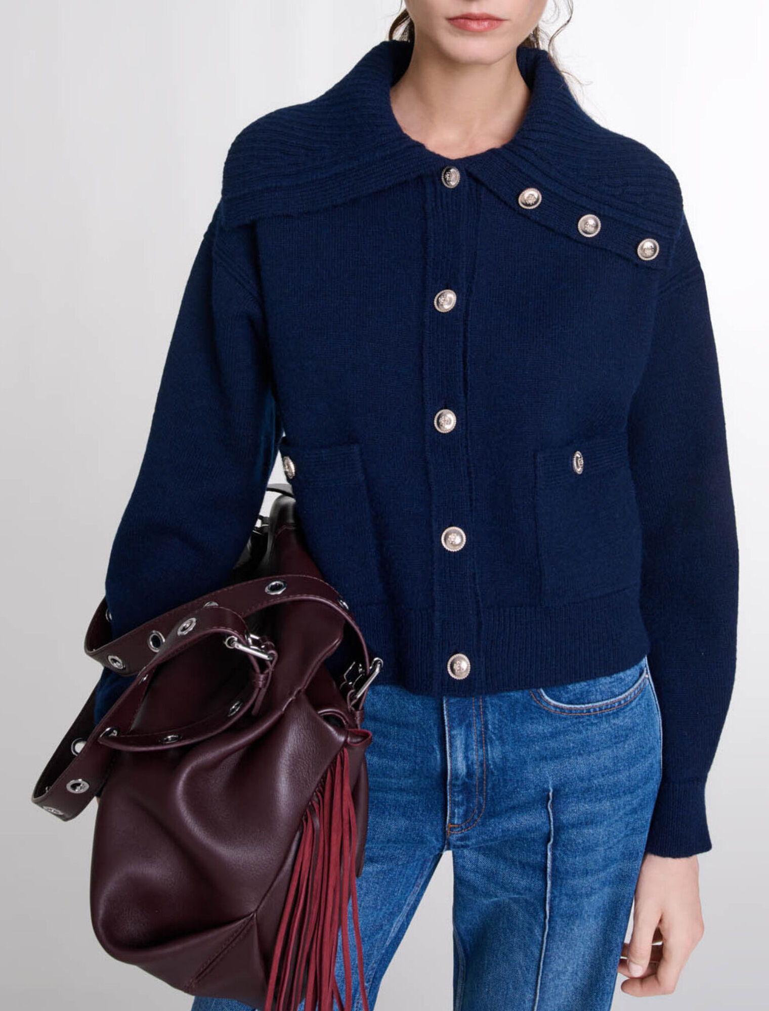 C&aacute;rdigan de mezcla de lana