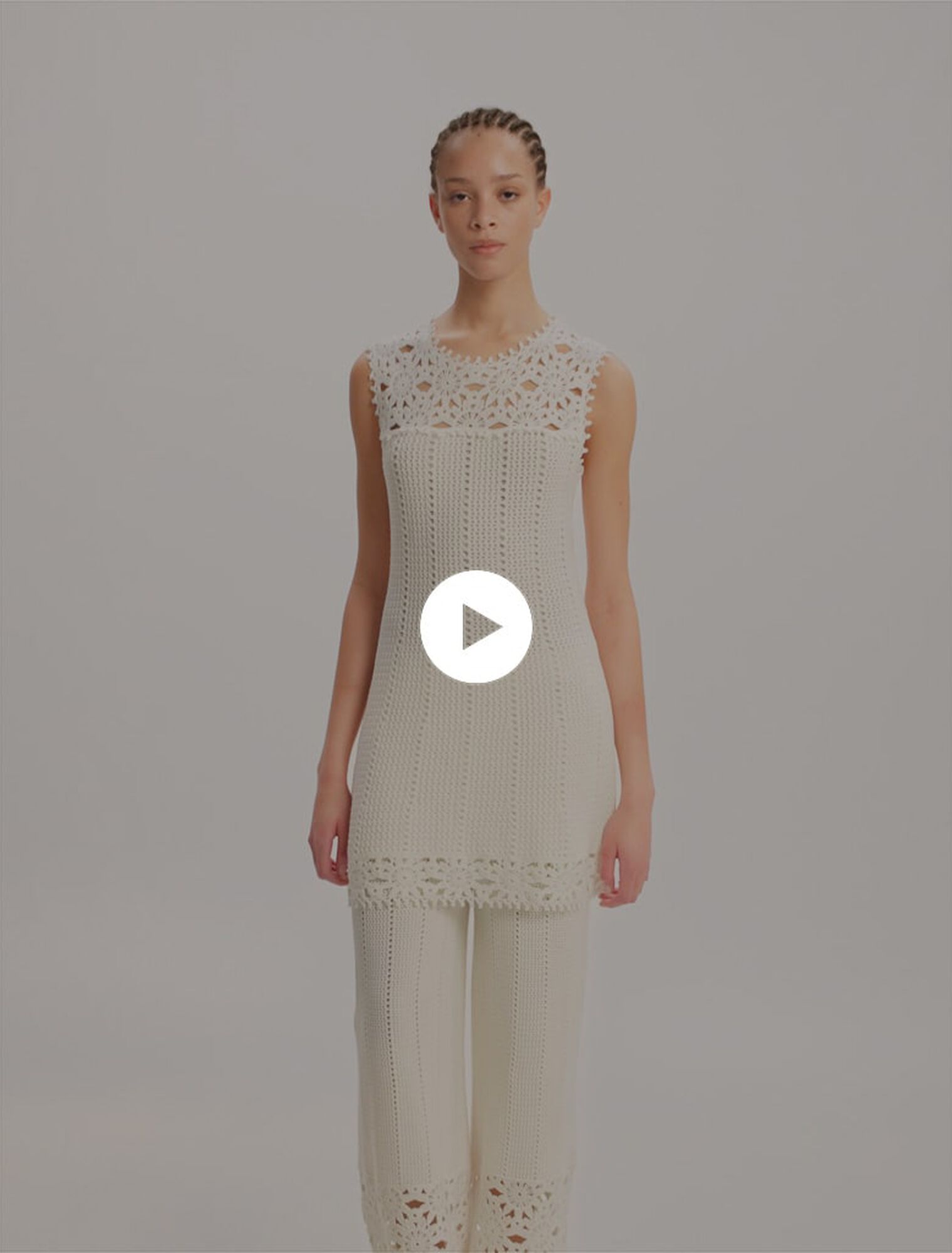 Vestido corto de ganchillo