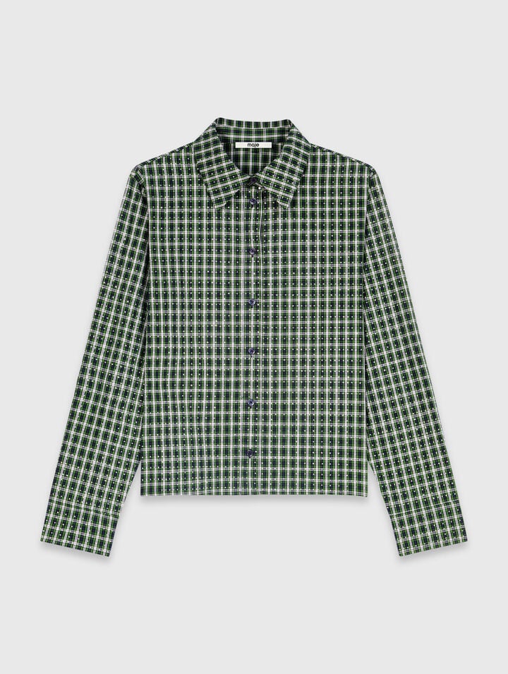 Camisa con pedrer&iacute;a y corbata