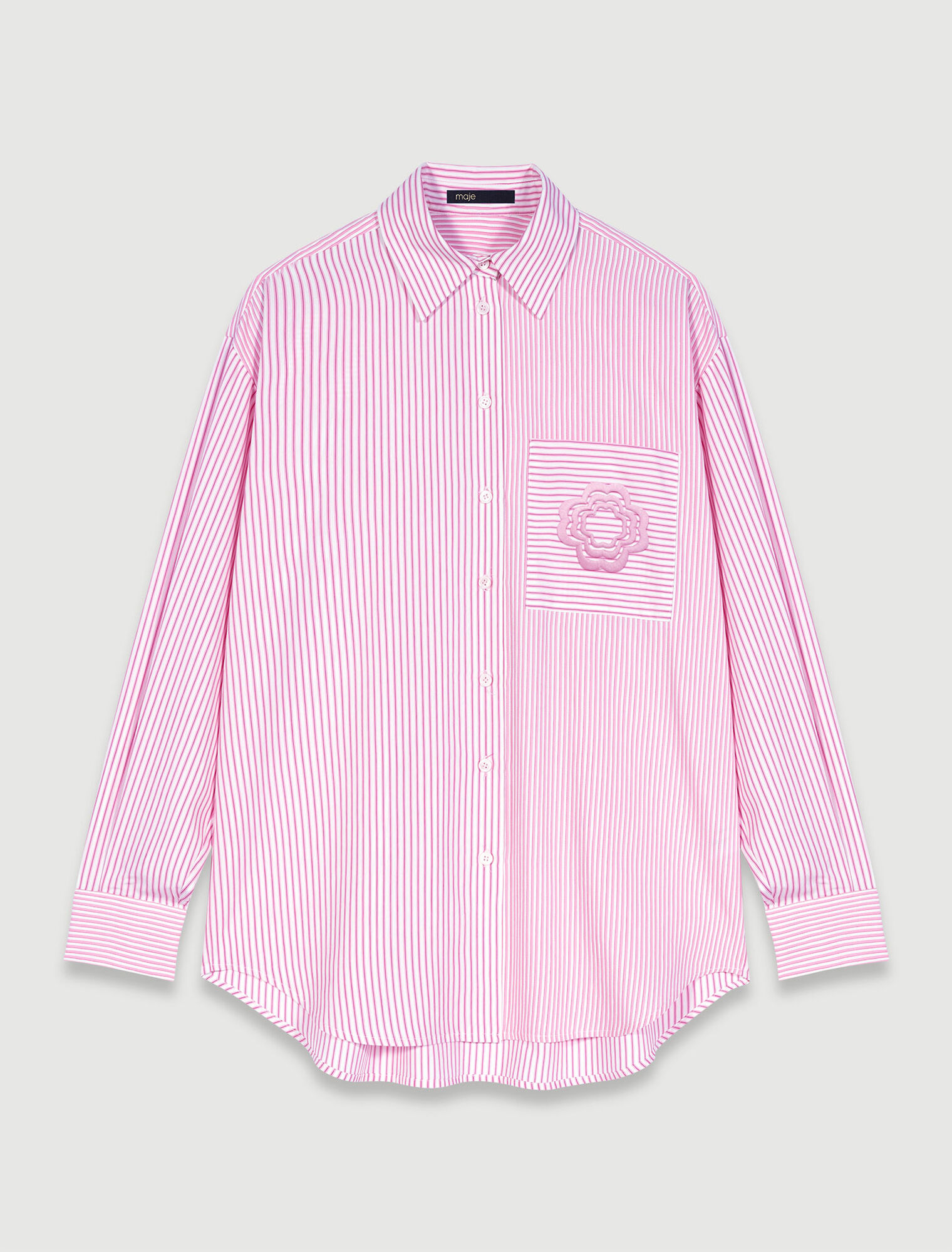 Camisa larga de rayas