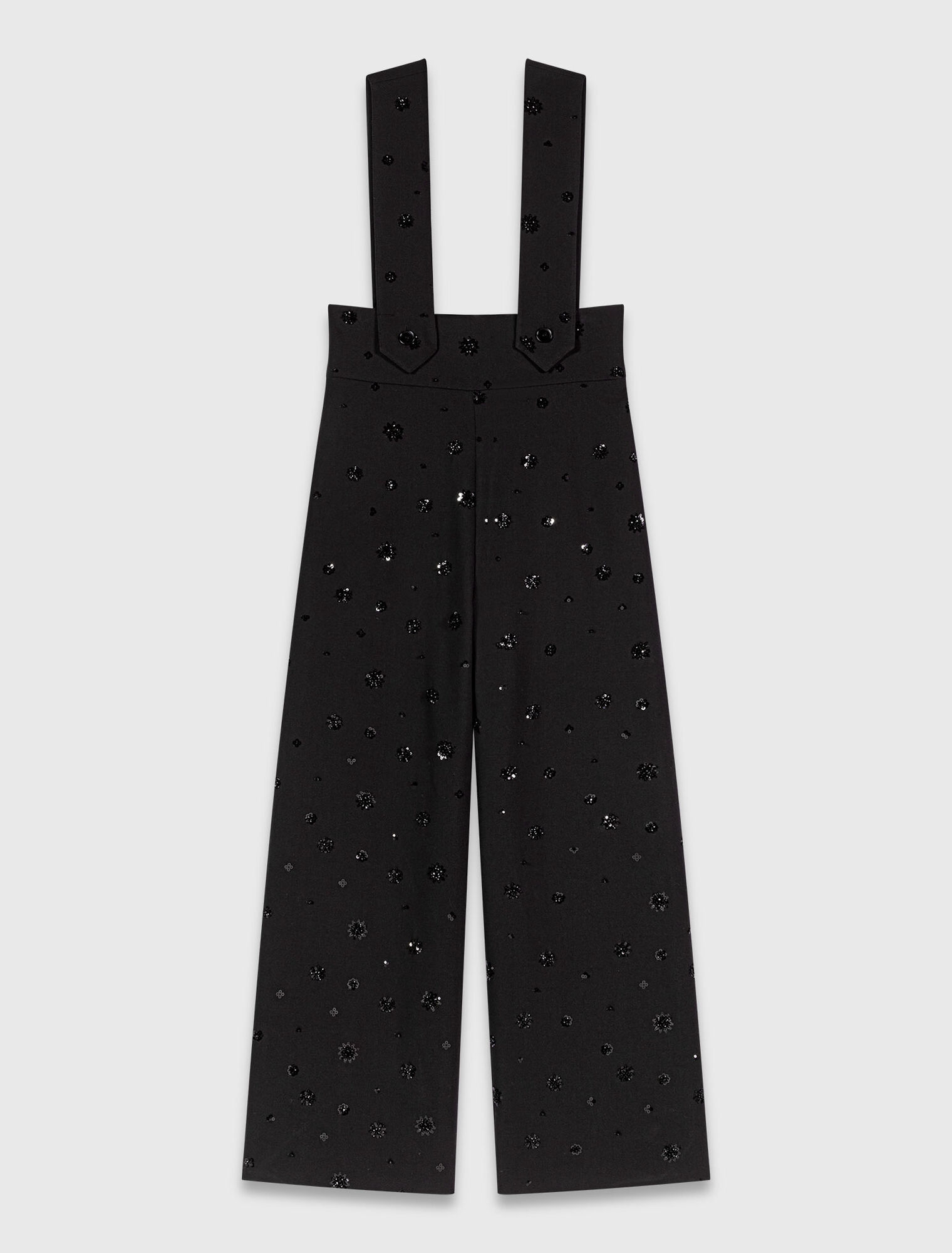 Pantalón con tirantes bordado