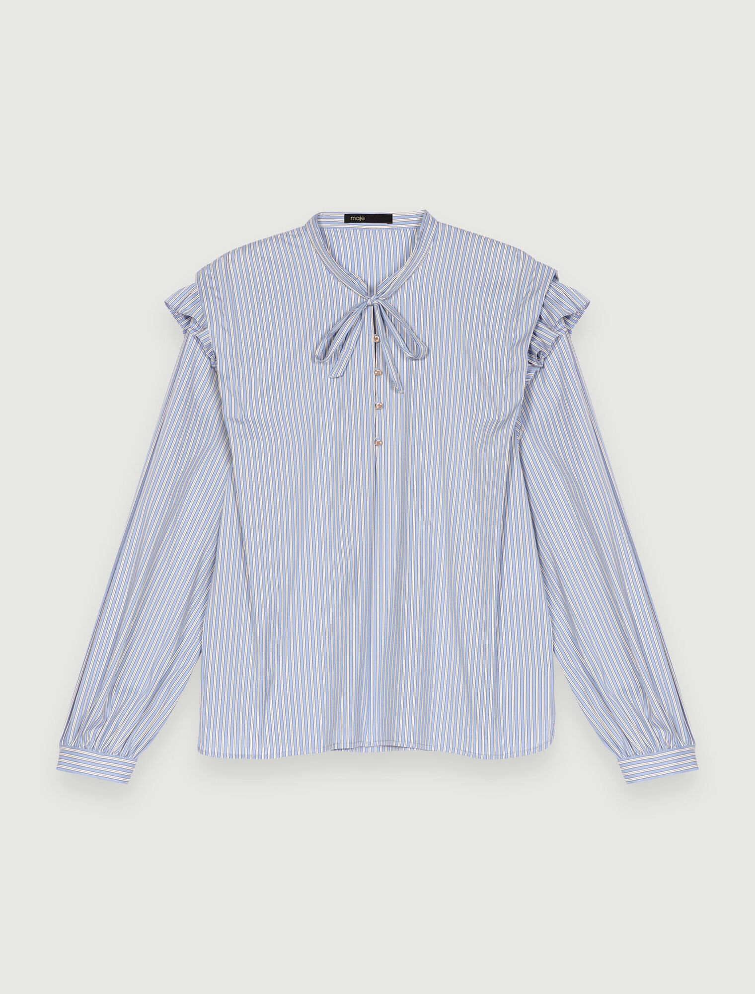 Blusa azul de rayas
