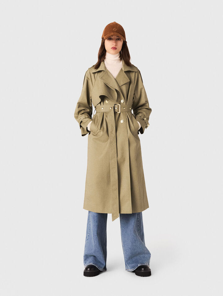 Trench clavos y cuello desmontable
