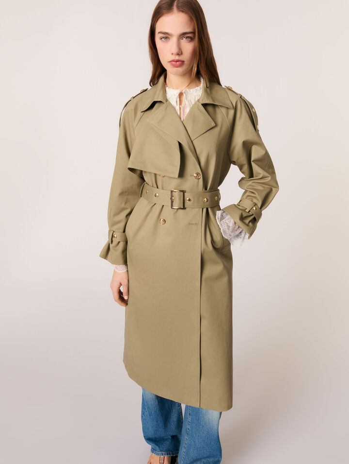 Trench clavos y cuello desmontable