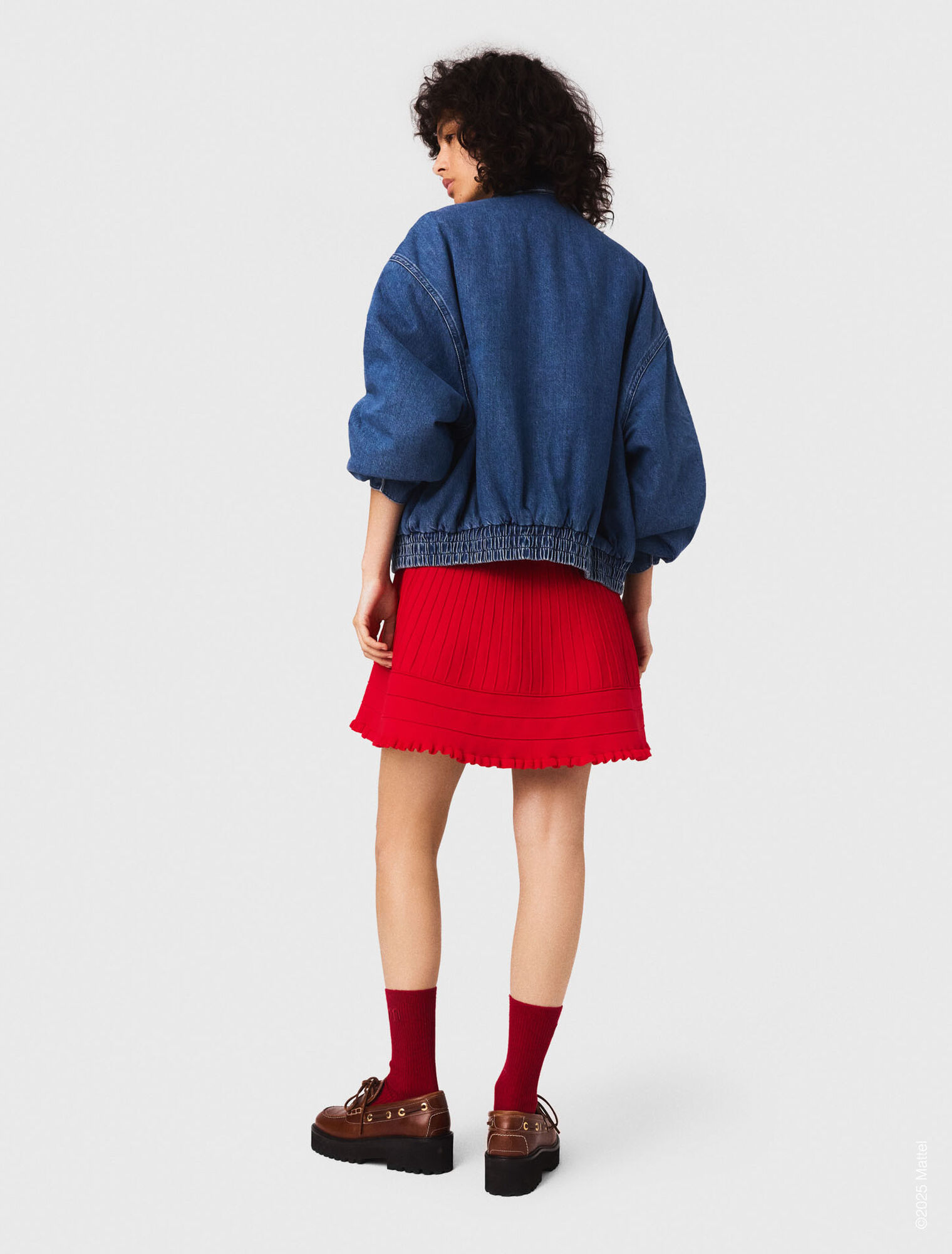 Chaqueta vaquera oversize bordada