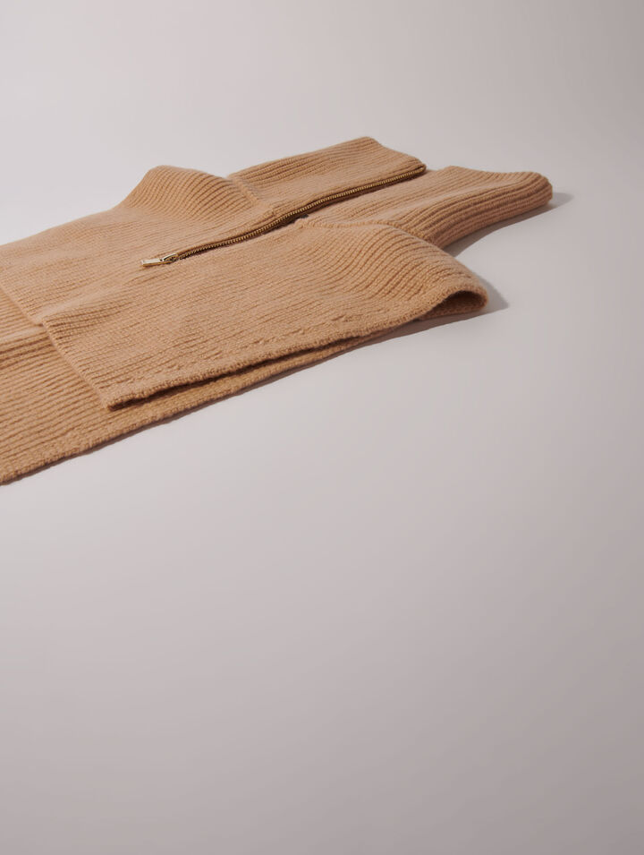 Cuello con cremallera de  cachemira