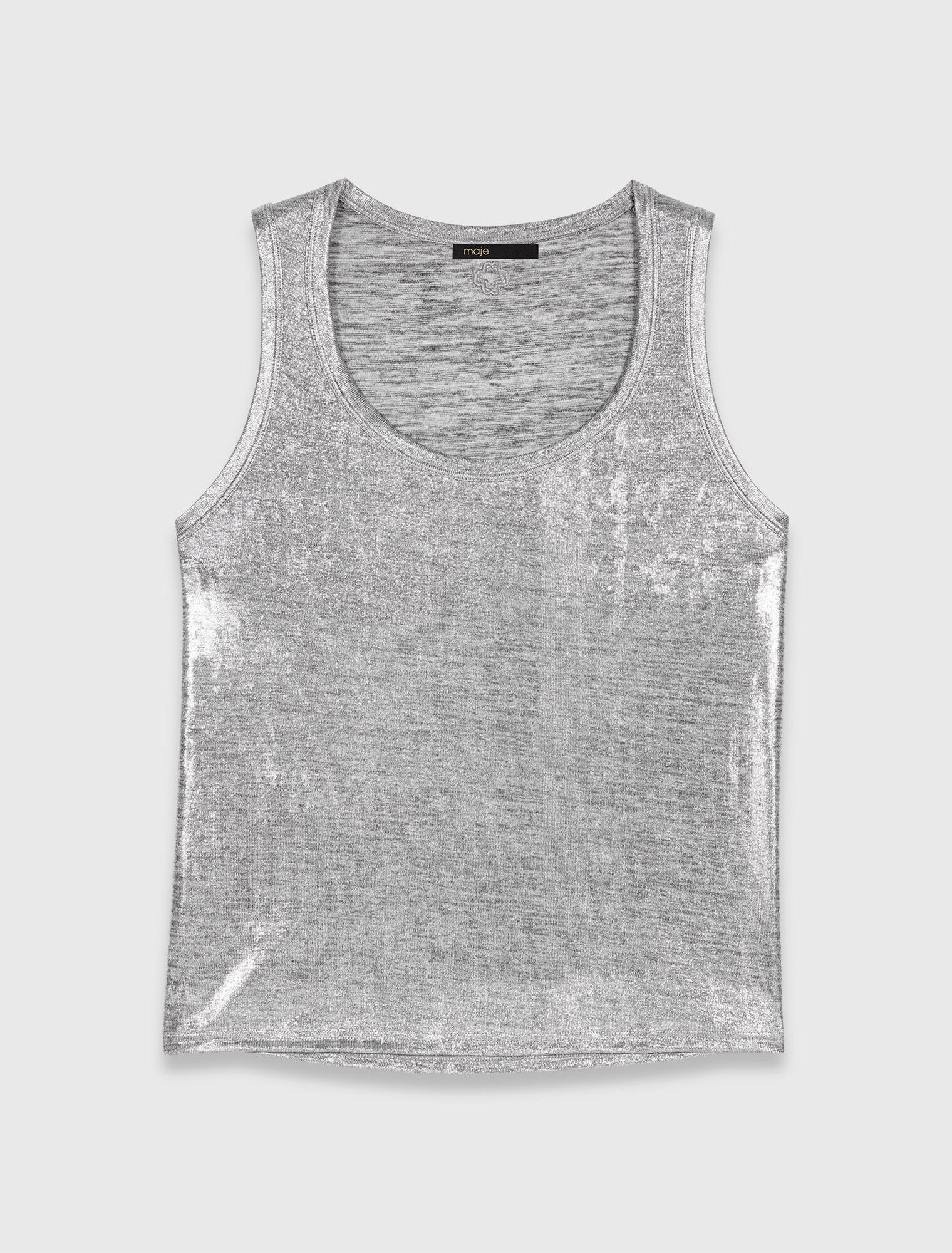 Camiseta de tirantes metalizada