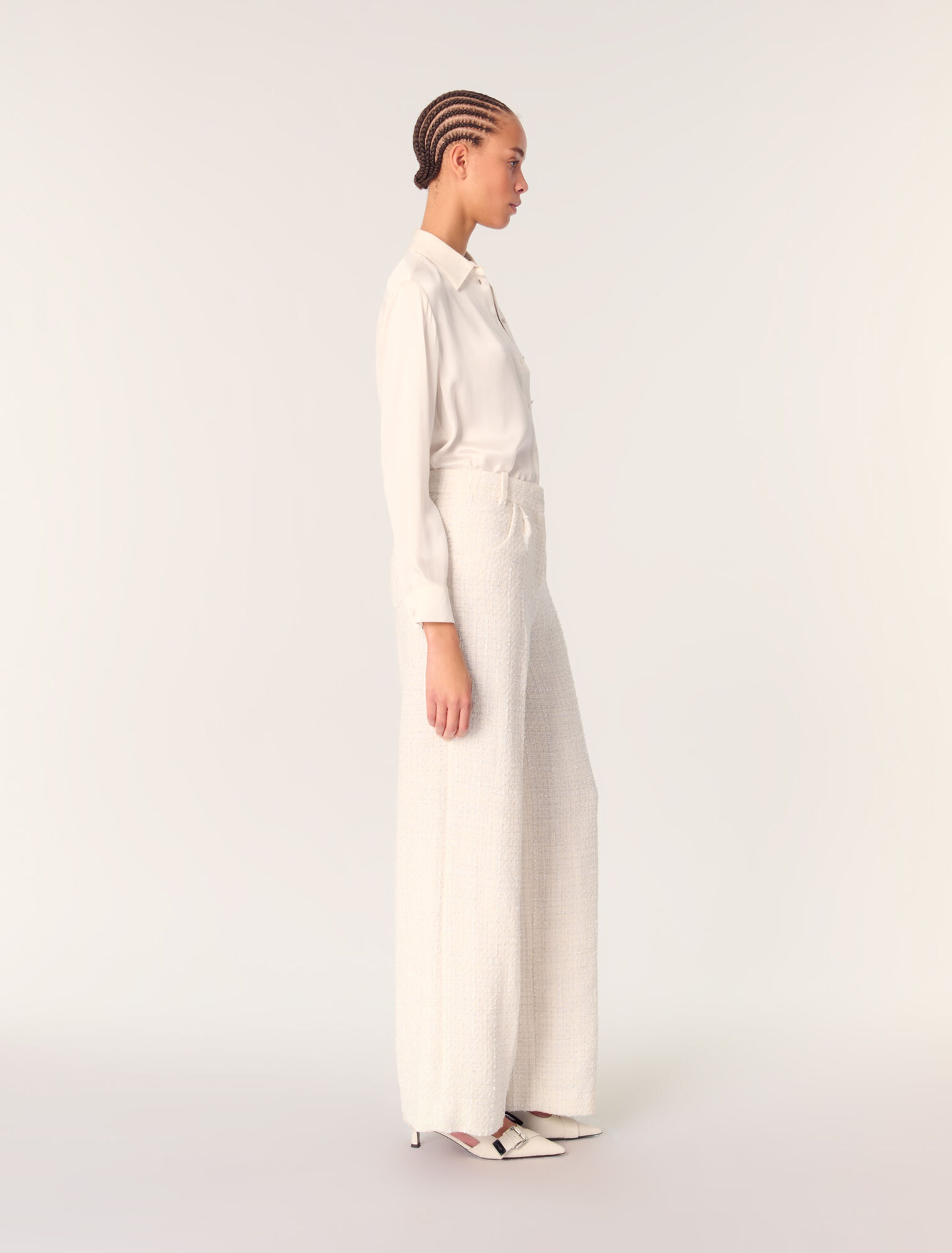 Camisa blanca de seda