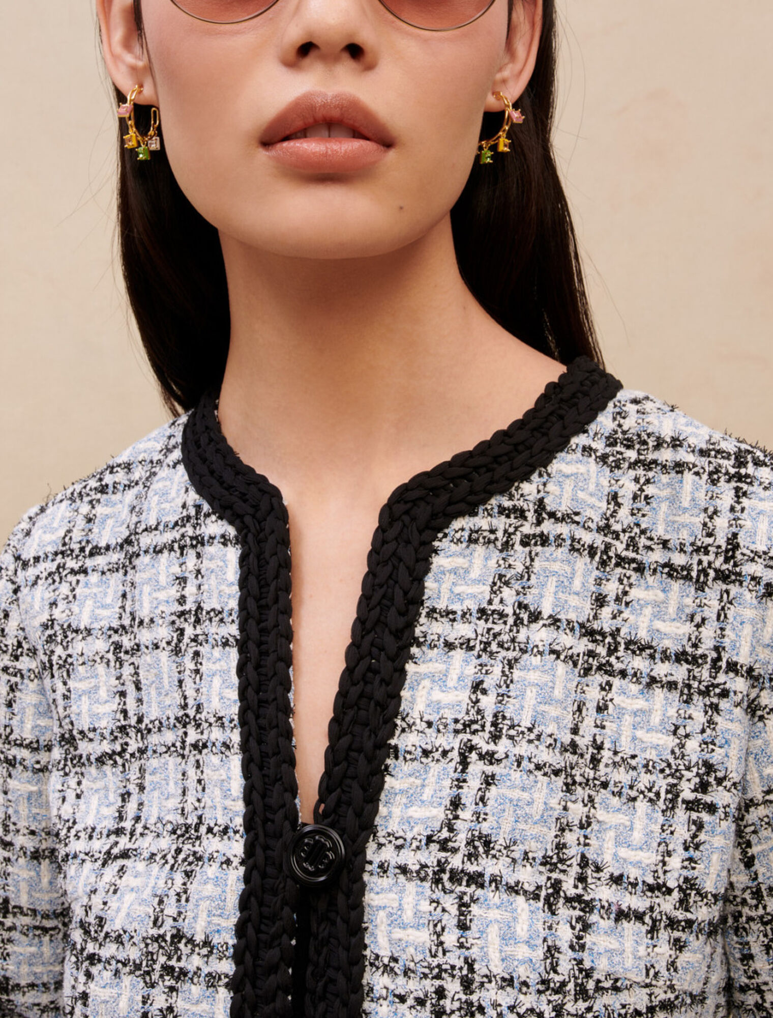 Vestido efecto tweed