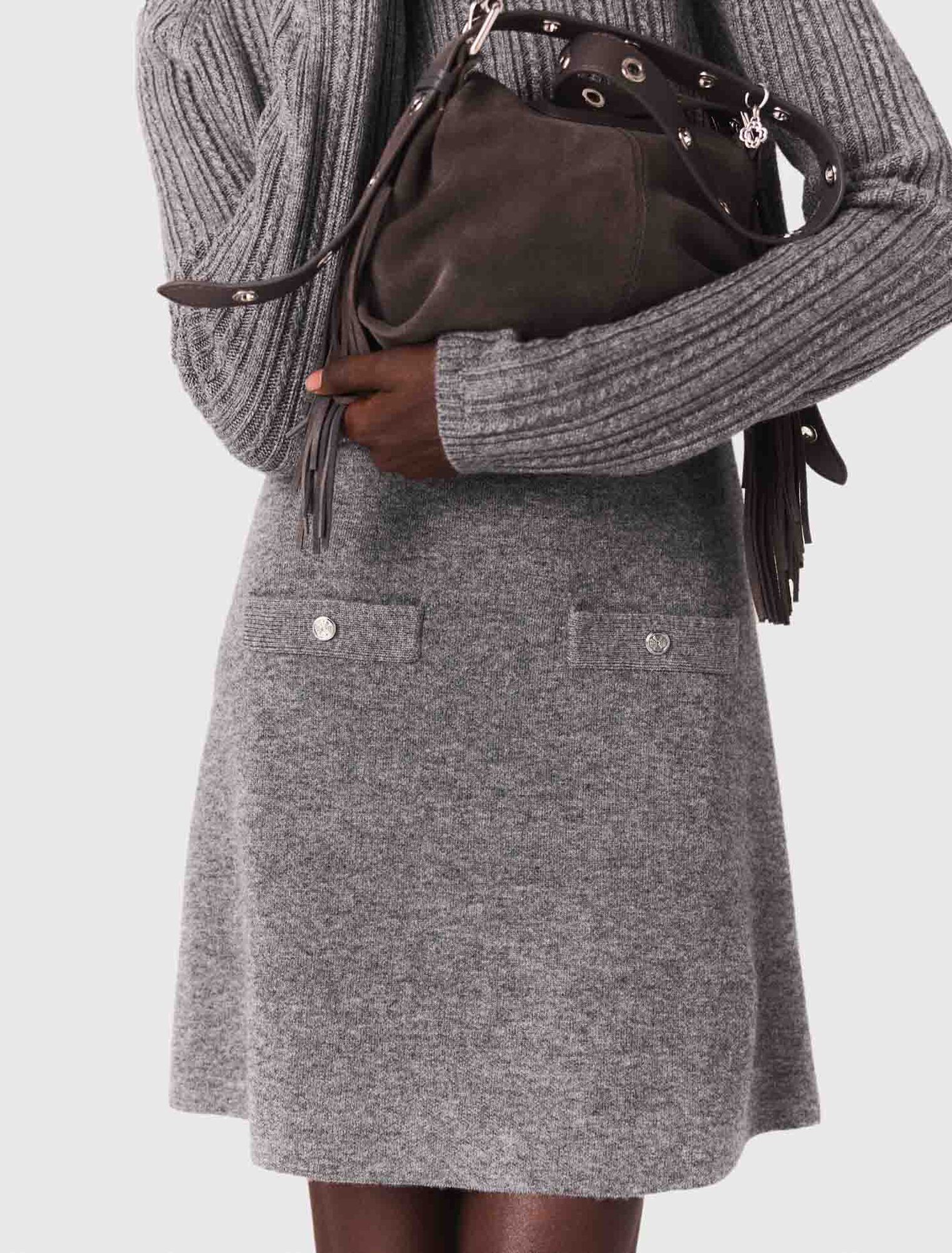 Vestido de punto con jersey extraíble