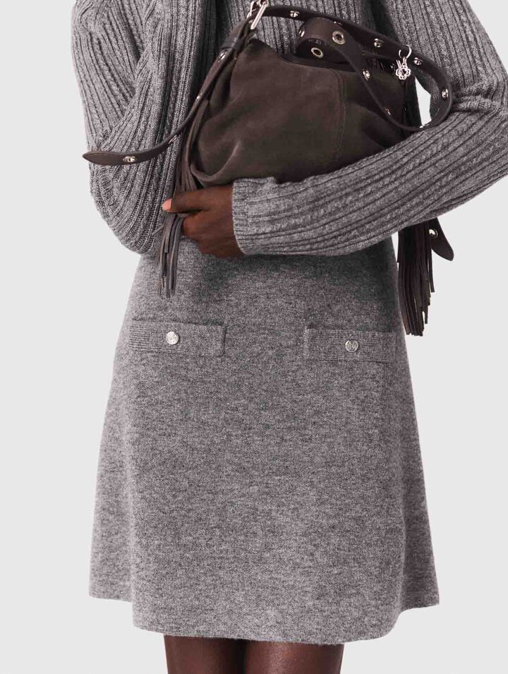 Vestido de punto con jersey extraíble