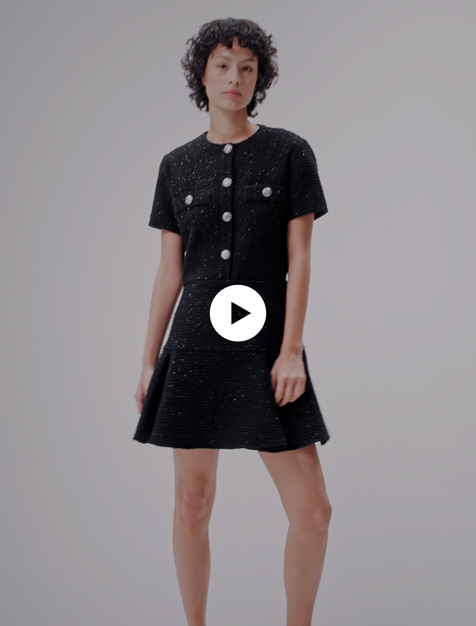 Vestido corto de tweed