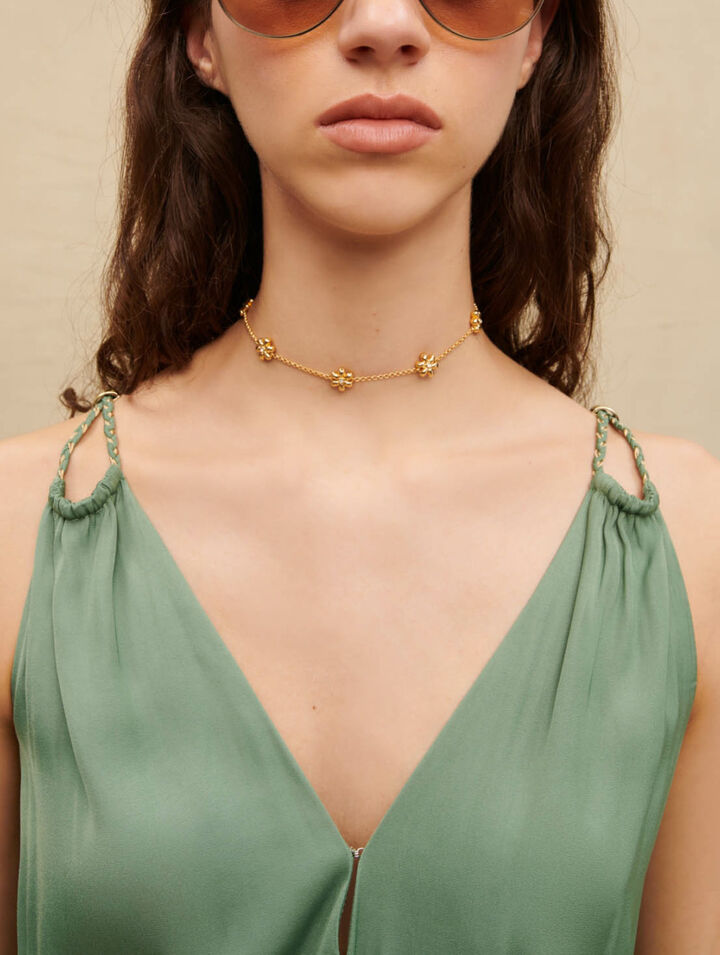 Vestido midi calado