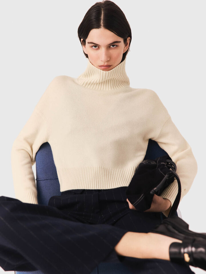 Jersey de cuello alto de cachemir