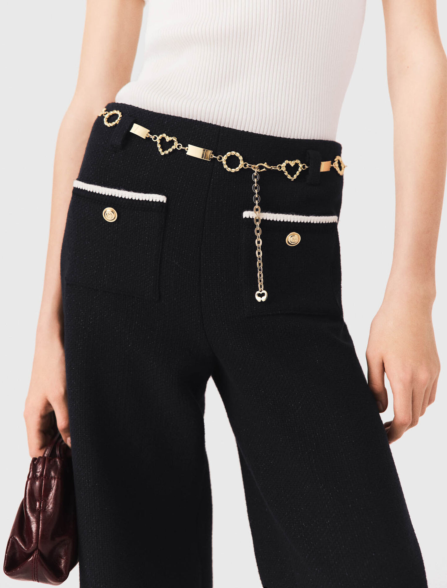 Pantal&oacute;n tweed lurex