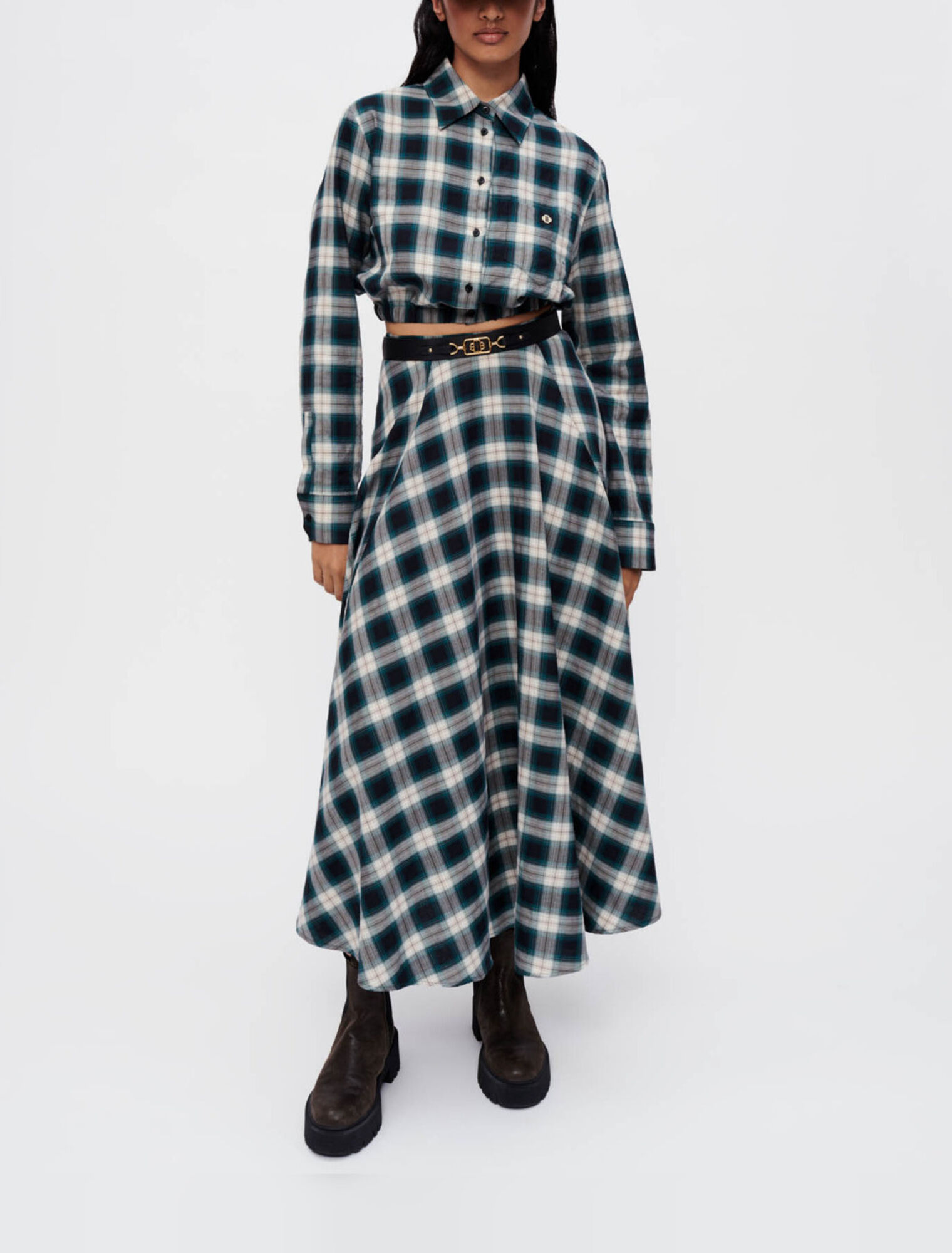Camisa de cuadros de algodón