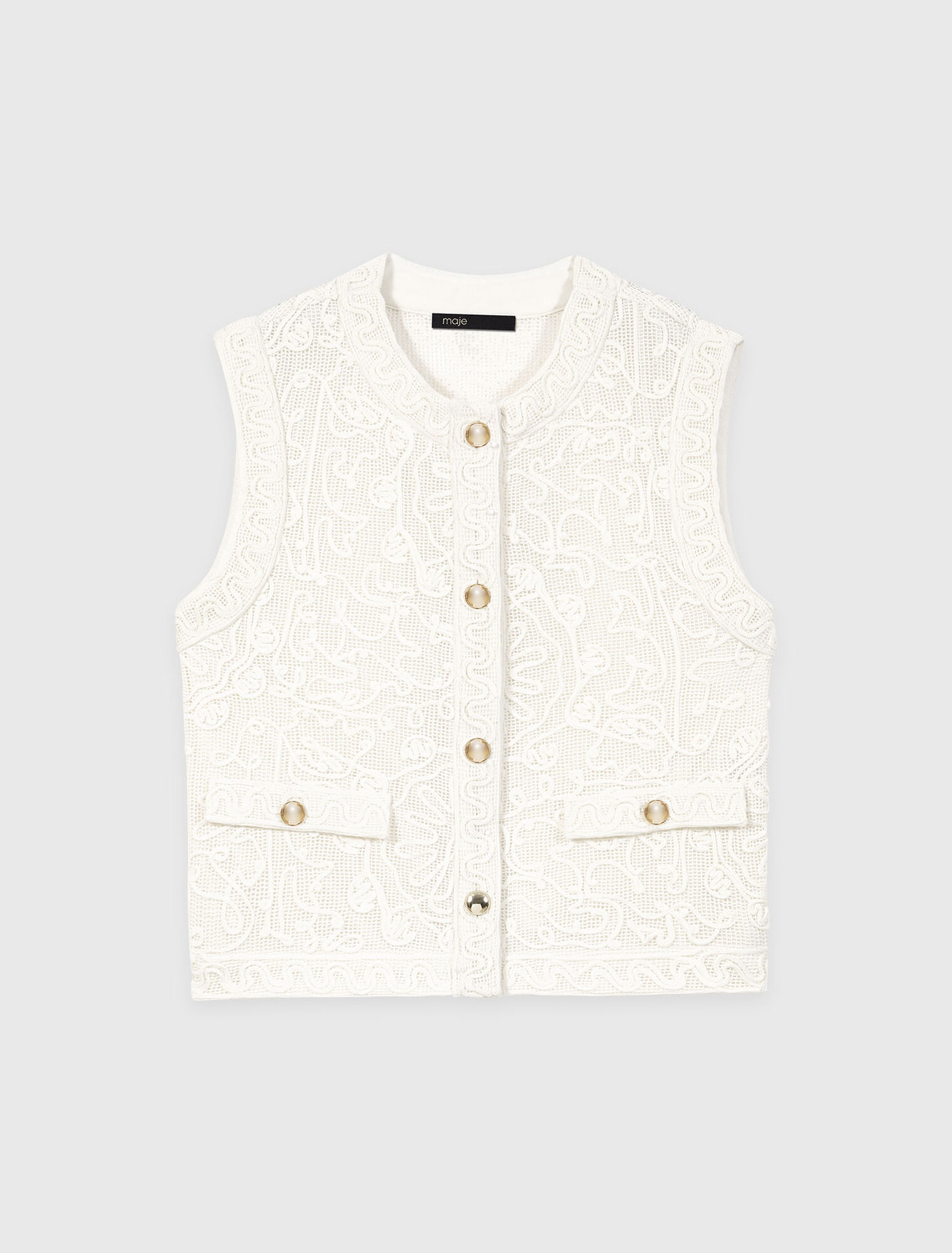 Chaleco de guipur