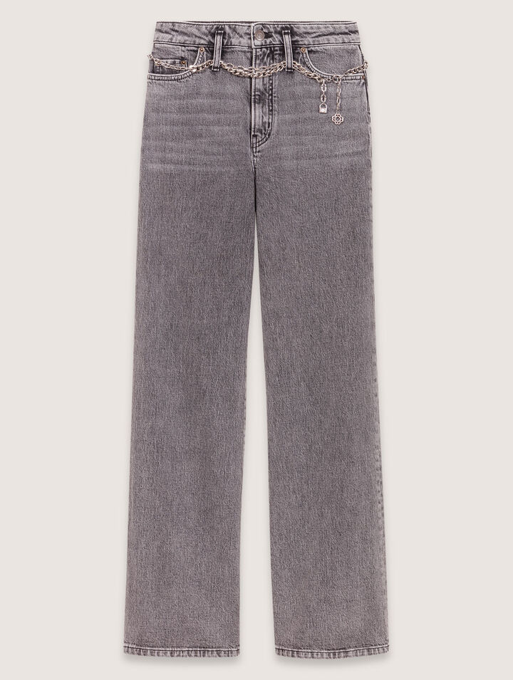 Vaquero ancho cintur&oacute;n de eslabones