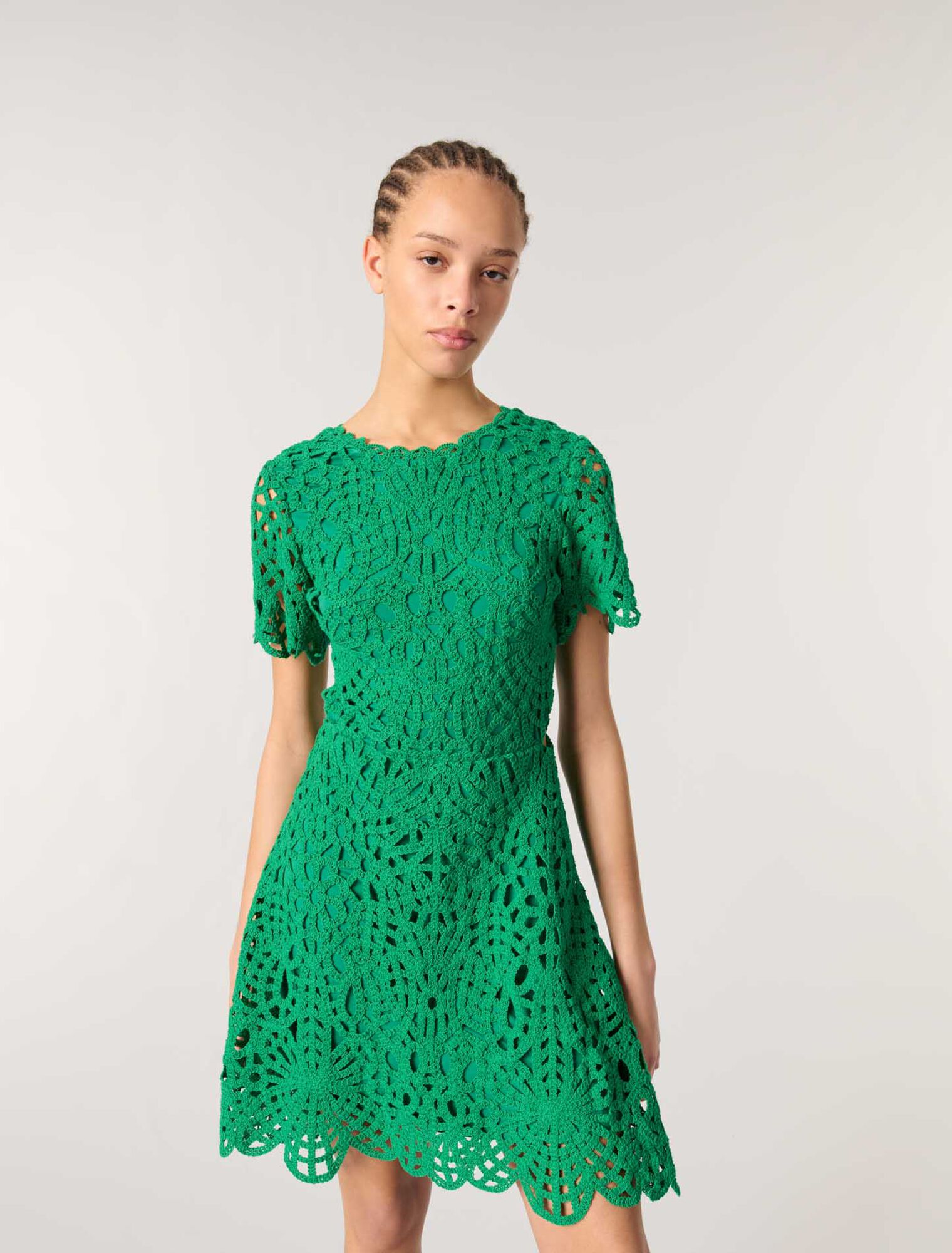 Vestido corto de ganchillo