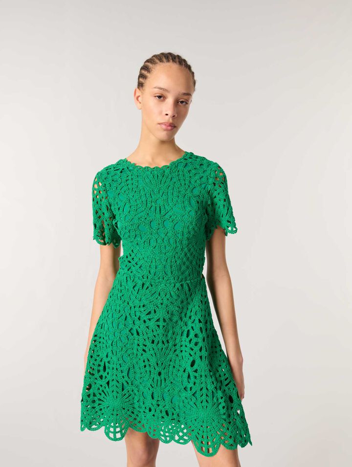 Vestido corto de ganchillo
