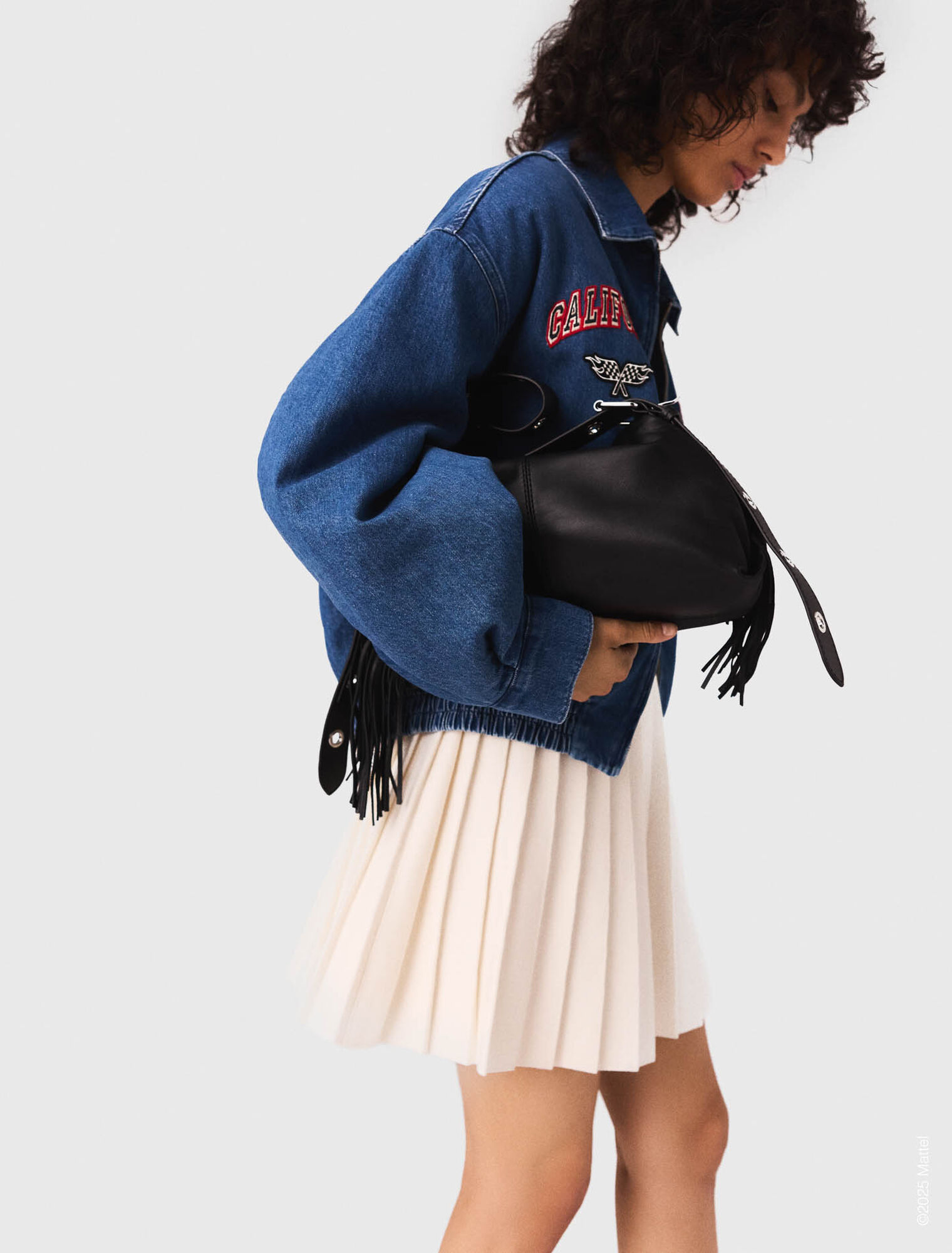 Chaqueta vaquera oversize bordada