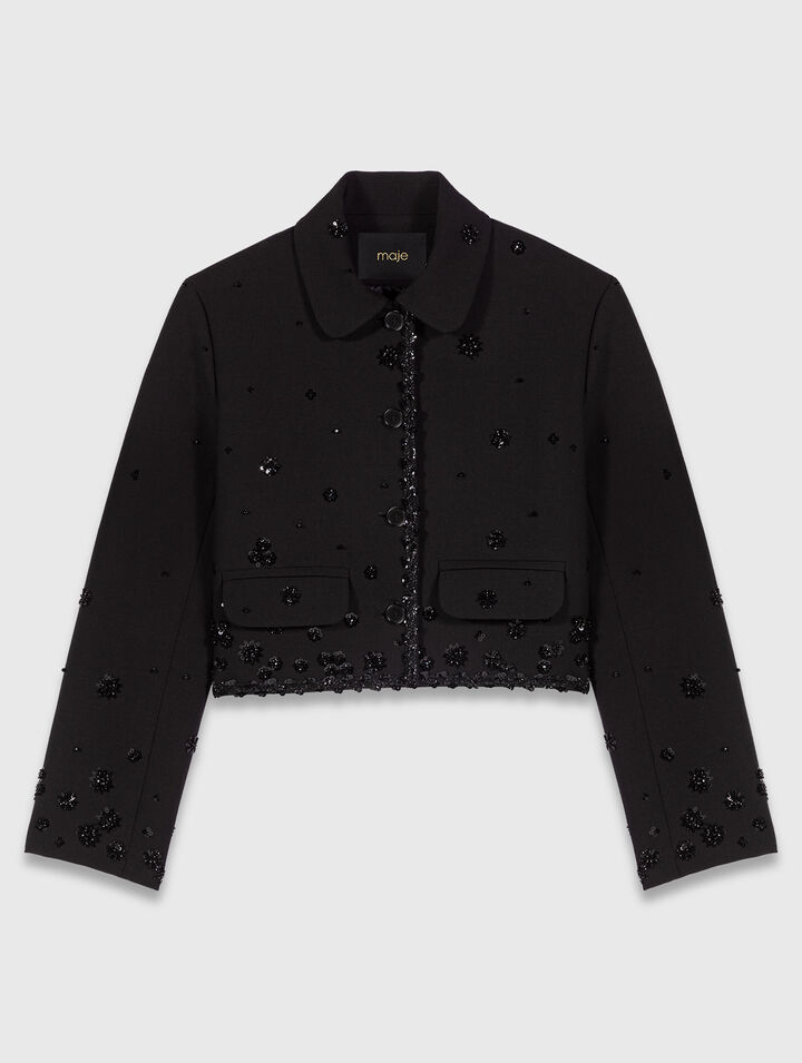 Chaqueta corta bordada