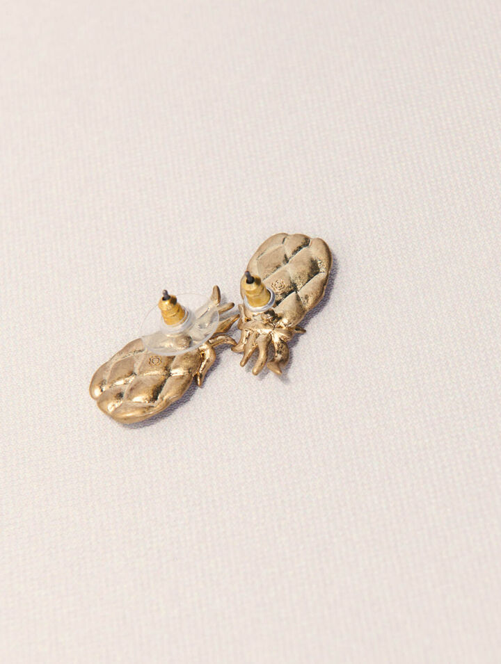 Pendientes de pi&ntilde;a con strass