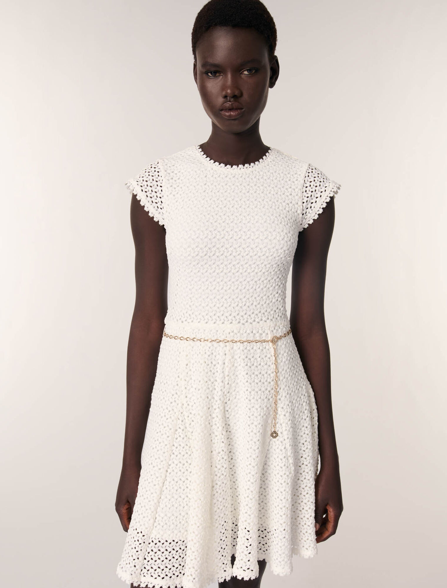 Vestido corto de ganchillo