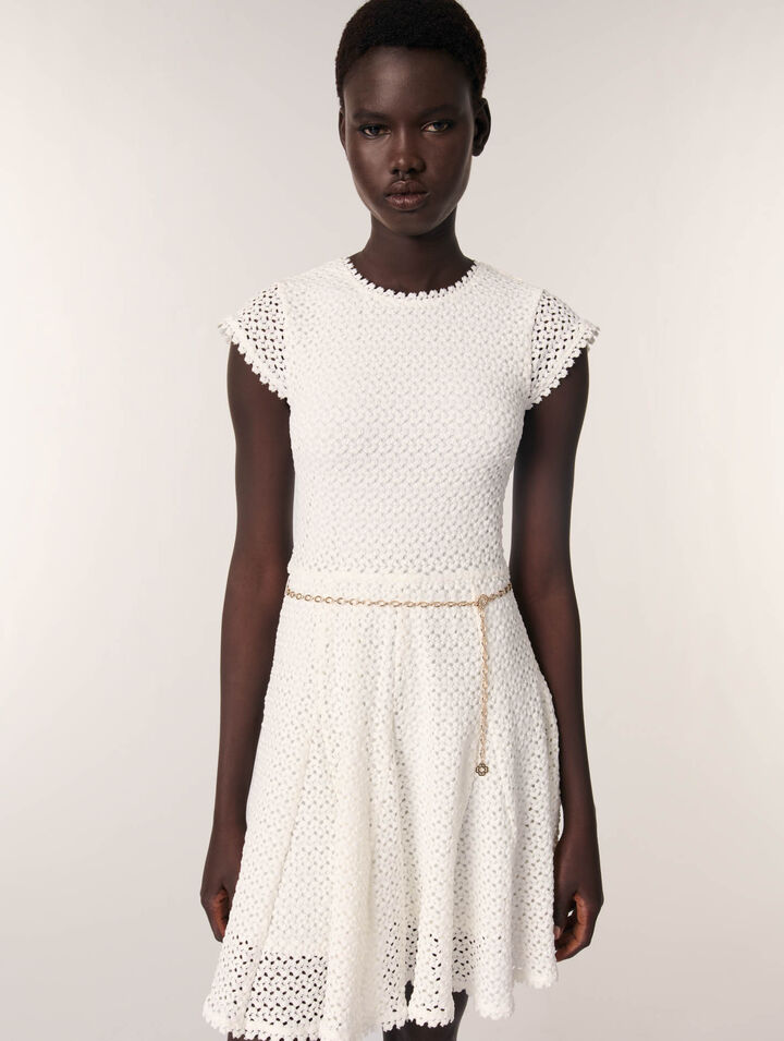 Vestido corto de ganchillo