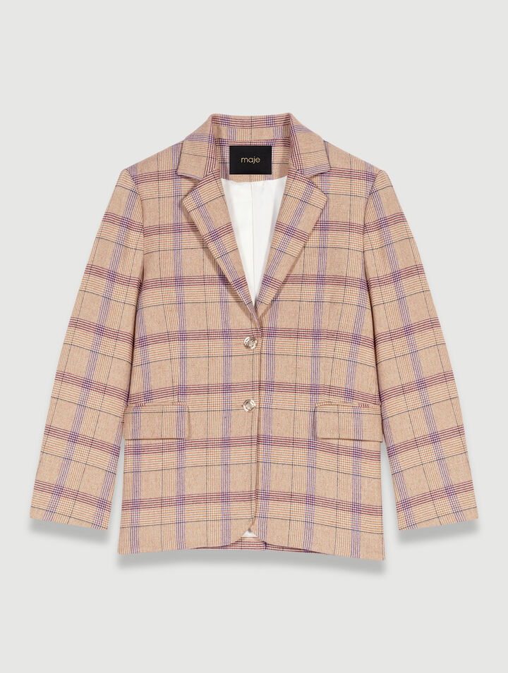 Chaqueta de traje a cuadros