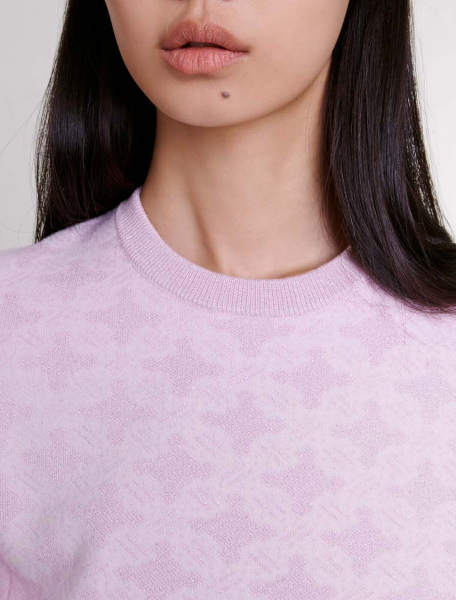 Vestido corto de punto jacquard