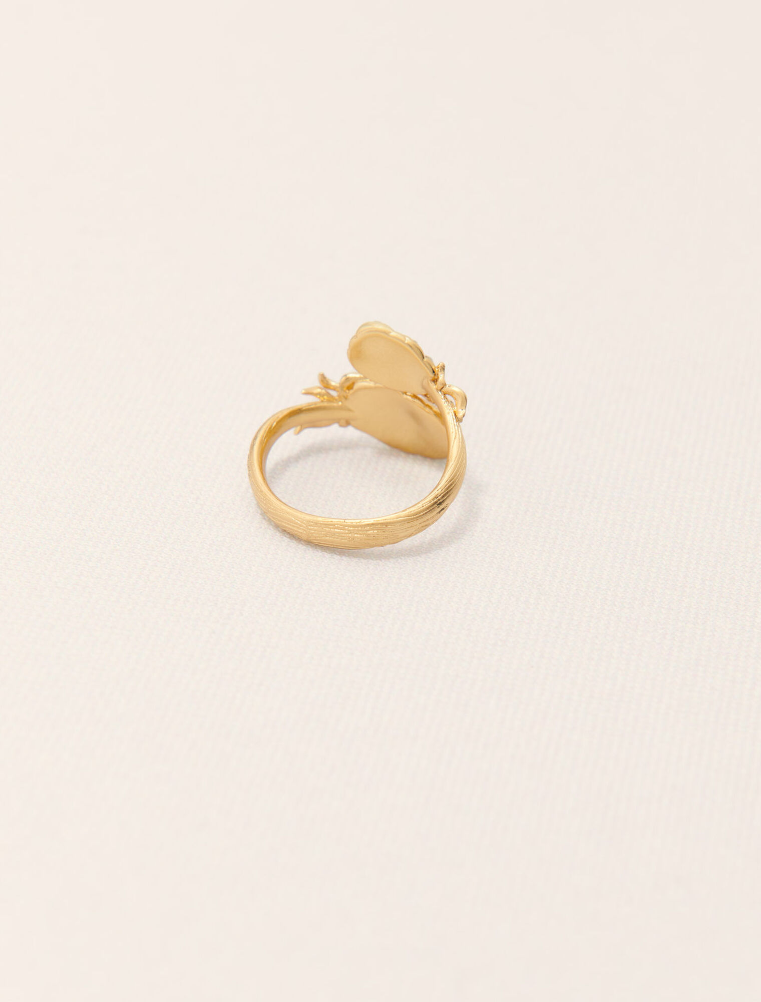 Anillo doble piña con strass