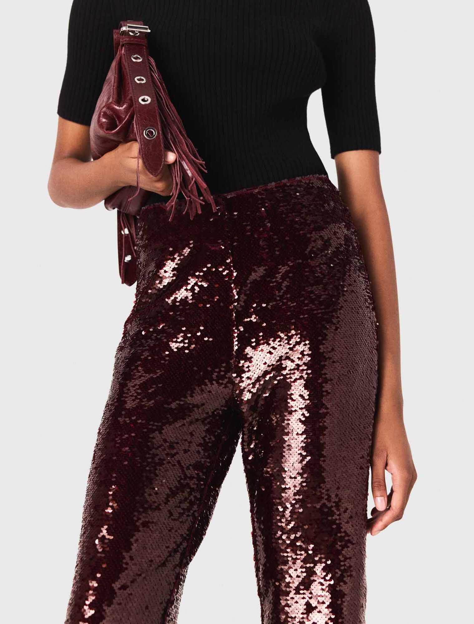 Pantalón bordado de lentejuelas