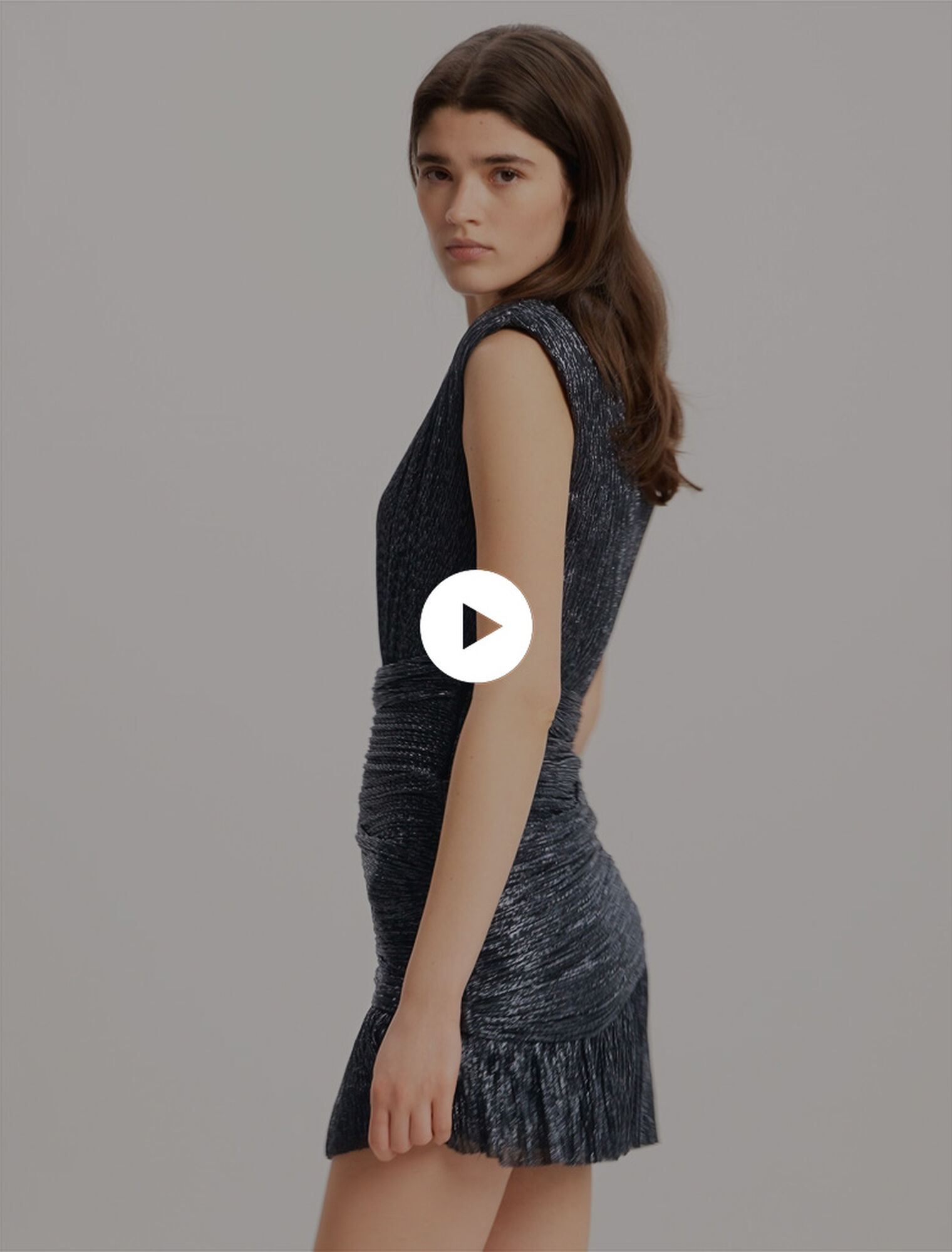 Vestido corto metalizado