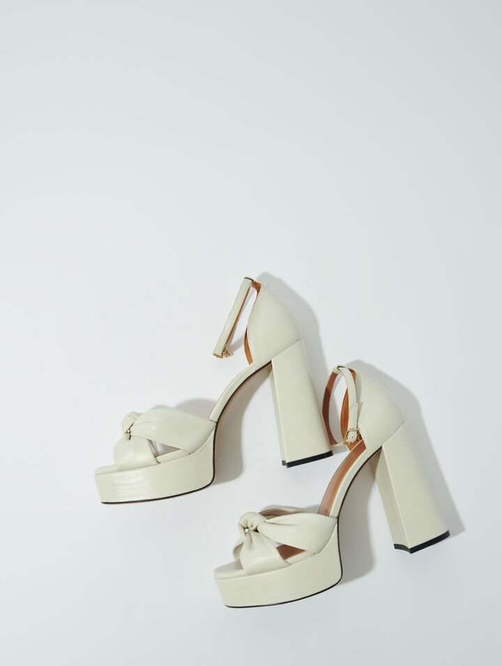 Sandalias de piel con plataforma