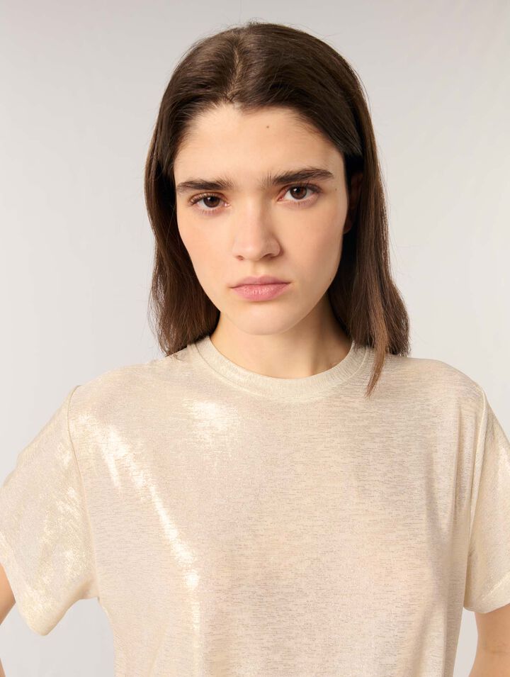 Camiseta de tejido lamé