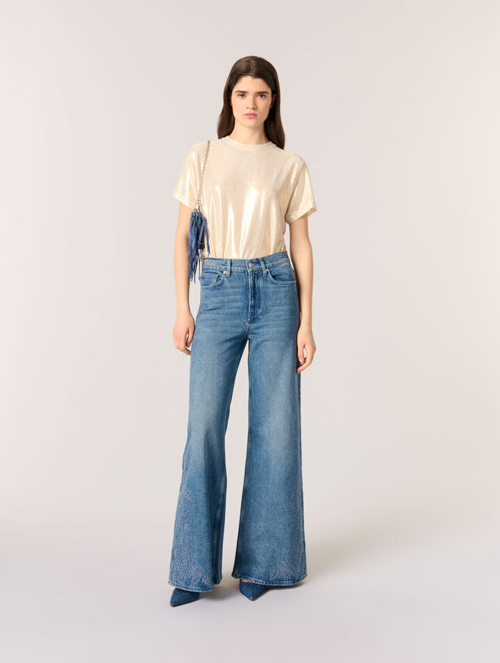 Camiseta de tejido lamé