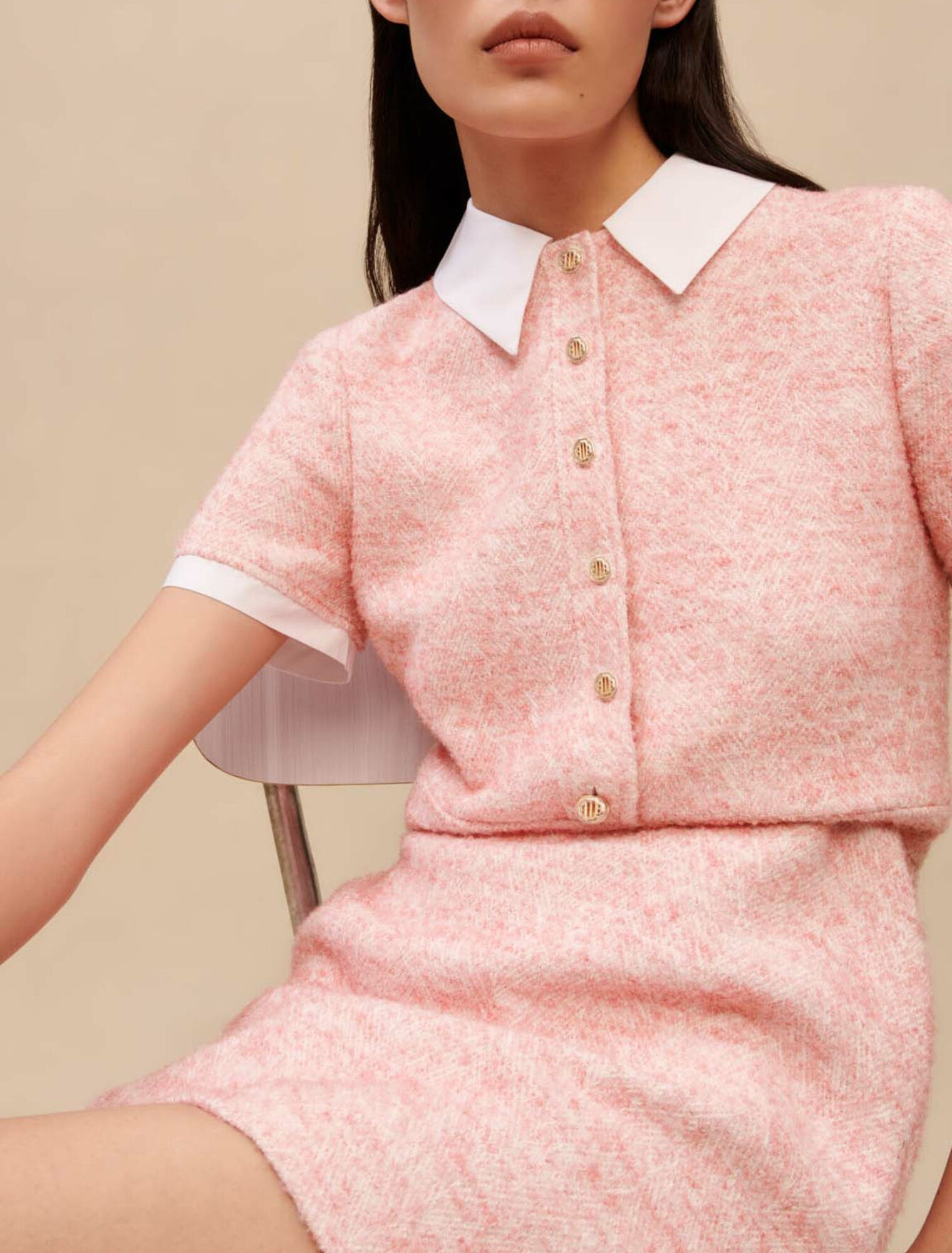 Vestido de traje rosa