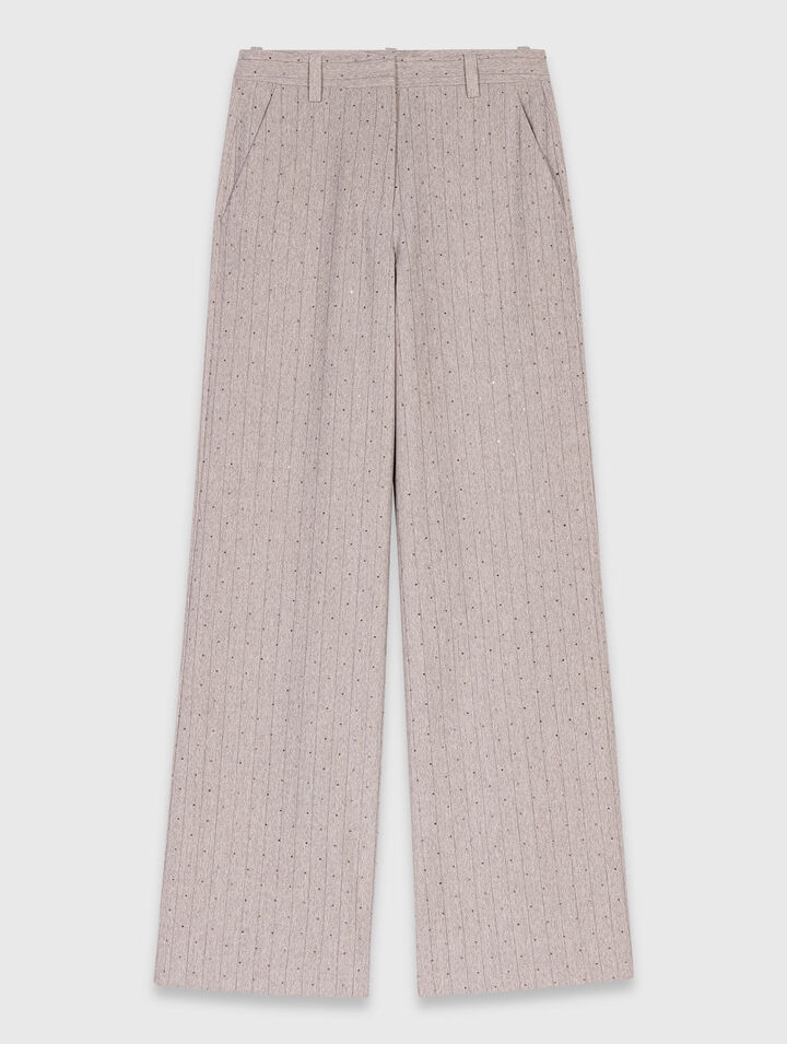 Pantalón de traje con strass