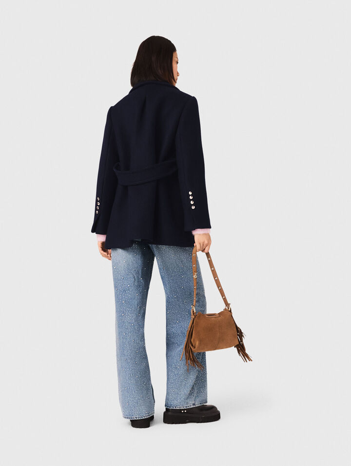 Abrigo de mezcla de lana