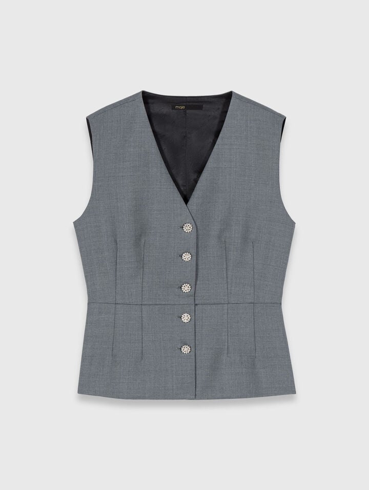 Chaleco de sastre con botones joya